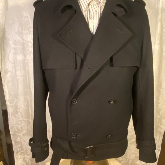 All Saints Other - ALL SAINTS MEN'S BLACK COCTEAU WOOL JACKET (L/XL)